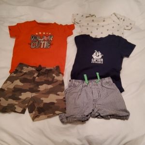 2 baby boy complete outfits